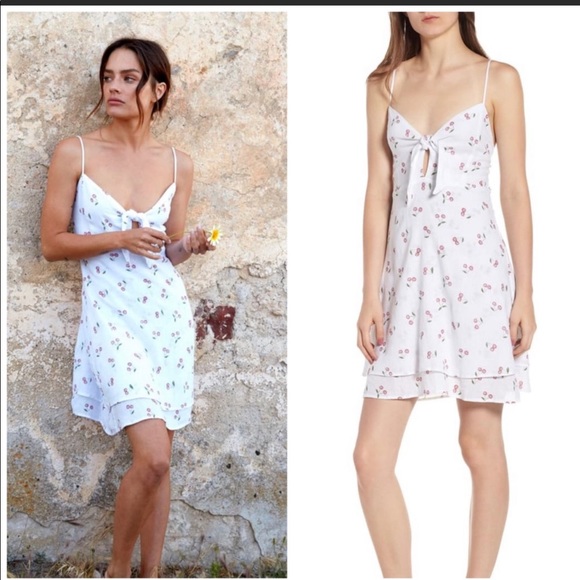 Rails August Red Cherries Dress in White - Picture 1 of 16